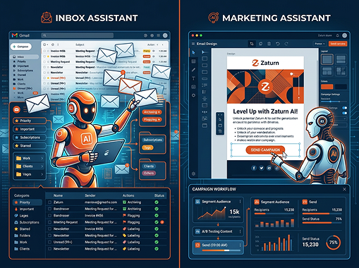 AI Email assistant inbox vs marketing